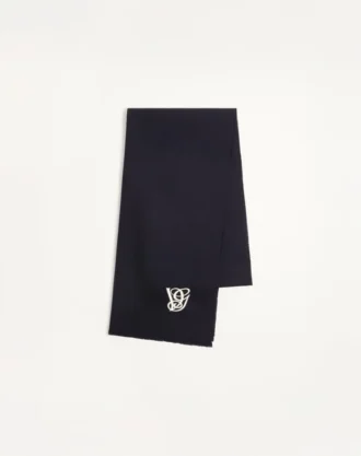 VG Wollschal mit Stickerei