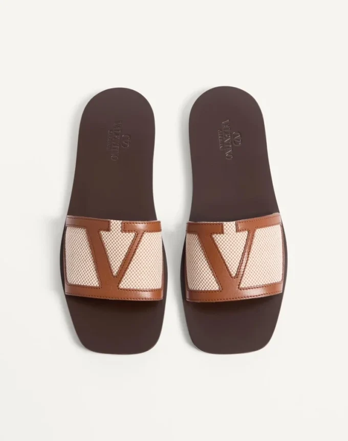 Viva Superstar Slide Sandale aus Canvas und Nappaleder