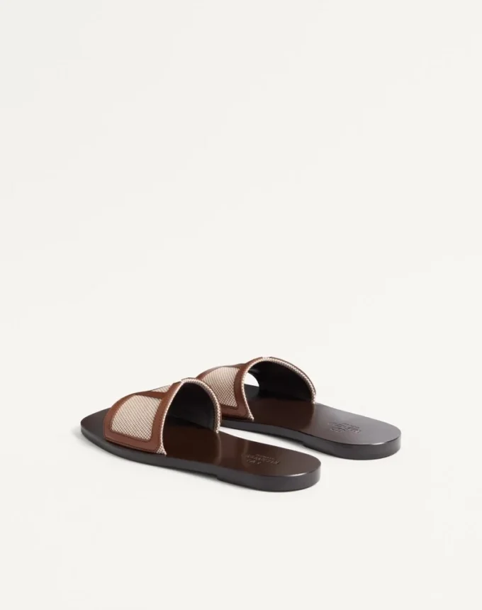 Viva Superstar Slide Sandale aus Canvas und Nappaleder