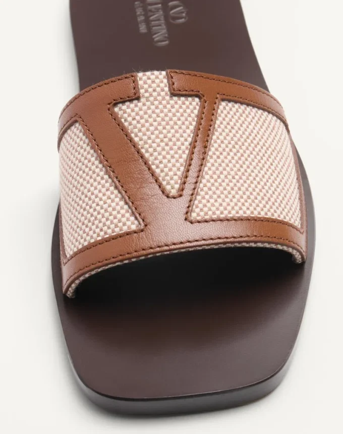 Viva Superstar Slide Sandale aus Canvas und Nappaleder