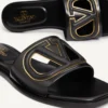 Vlogo Cut-Out Calfskin Slide Sandal Vlogo Cut-Out Calfskin Slide Sandal