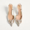 Vlogo Glow Laminierte Nappa-Slingback-Pumps 80 mm / 3,15 Zoll