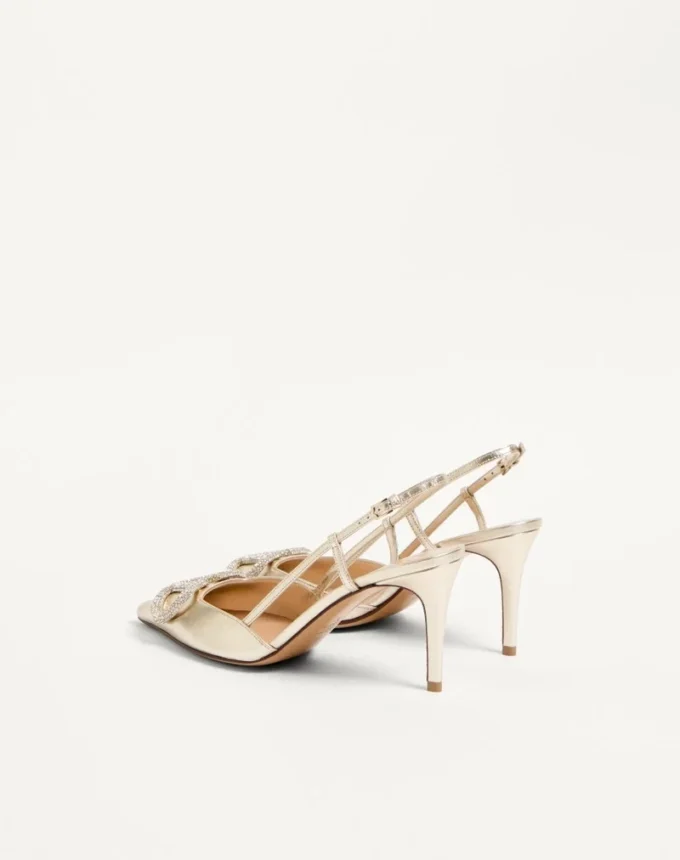Vlogo Glow Laminierte Nappa-Slingback-Pumps 80 mm / 3,15 Zoll