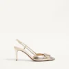 Vlogo Glow Laminierte Nappa-Slingback-Pumps 80 mm / 3,15 Zoll