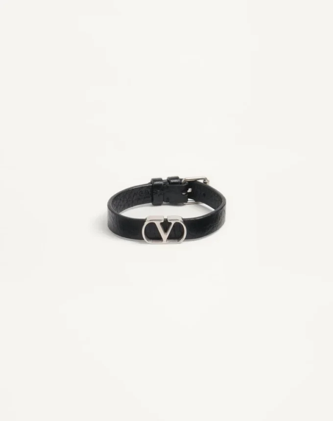 Vlogo Signature Armband aus genarbtem Kalbsleder Vlogo Signature Armband aus genarbtem Kalbsleder