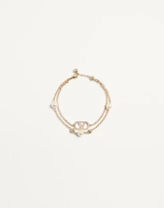 vlogo signature armband aus metall perlen und swarovski kristallen 2 330x417 - Vlogo Signature Armband aus Metall, Perlen und Swarovski&reg;-Kristallen