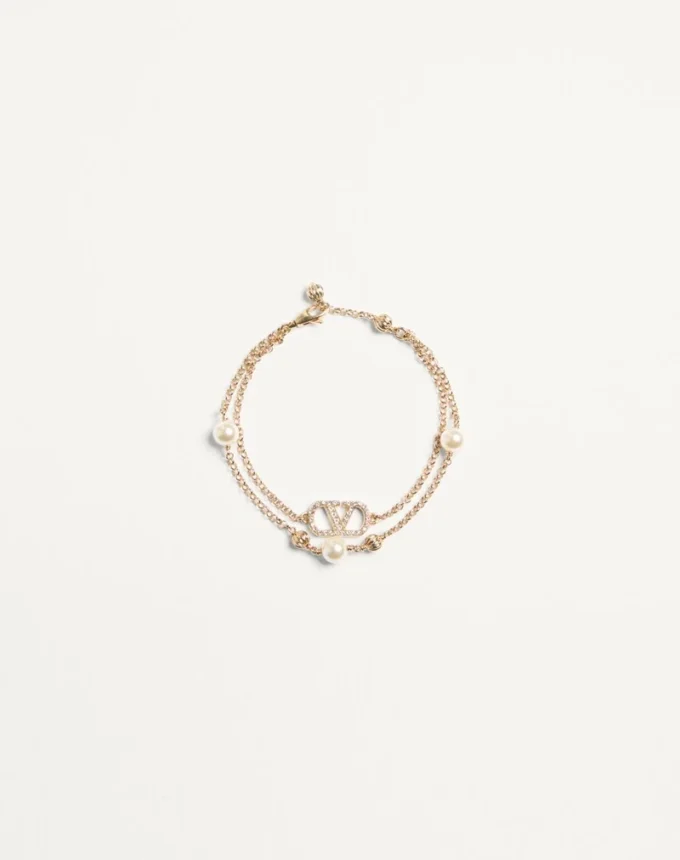 Vlogo Signature Armband aus Metall, Perlen und Swarovski®-Kristallen Vlogo Signature Armband aus Metall, Perlen und Swarovski®-Kristallen