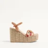 Vlogo Signature Cherryfic Pattern Wedge Sandal 120 mm Vlogo Signature Cherryfic Pattern Wedge Sandal 120 mm