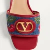Vlogo Signature Denim-Pantolette mit Cherryfic-Stickerei 20 mm Vlogo Signature Denim-Pantolette mit Cherryfic-Stickerei 20 mm