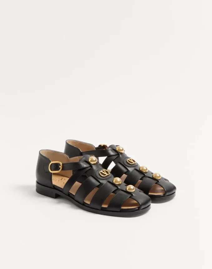 Vlogo Signature Fischer-Sandalen aus Kalbsleder 20 mm Vlogo Signature Fischer-Sandalen aus Kalbsleder 20 mm