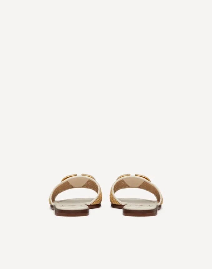 Vlogo Signature gewebte Raffia-Sandale 80 mm Vlogo Signature gewebte Raffia-Sandale 80 mm