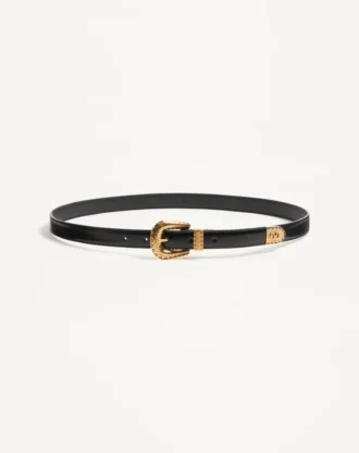 Vlogo Signature Gürtel aus gebürstetem Kalbsleder 20 mm