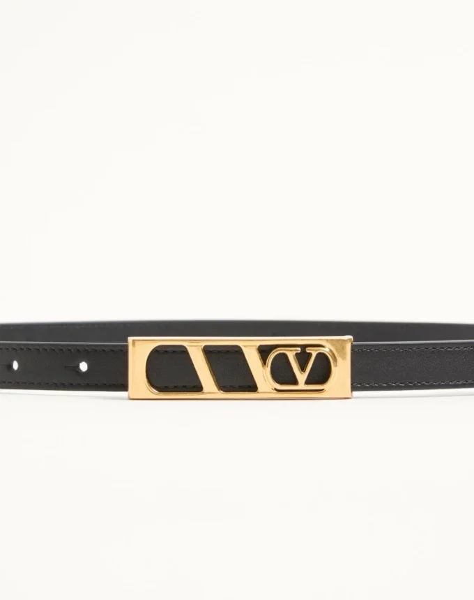 VLogo Signature Gürtel aus glänzendem Kalbsleder 15 mm VLogo Signature Gürtel aus glänzendem Kalbsleder 15 mm