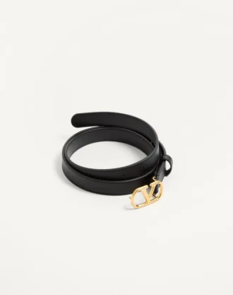 Vlogo Signature Gürtel aus glänzendem Kalbsleder 20 mm