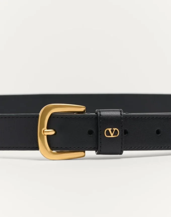 Vlogo Signature Gürtel aus glänzendem Kalbsleder 25 mm Vlogo Signature Gürtel aus glänzendem Kalbsleder 25 mm