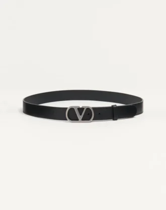 Vlogo Signature Gürtel aus glänzendem Kalbsleder 30 mm