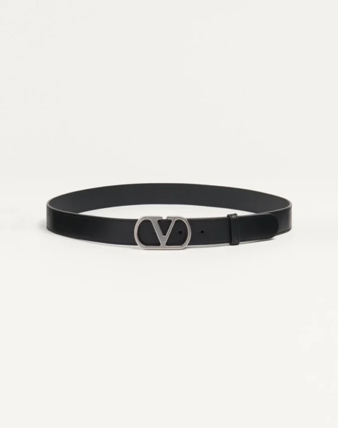 Vlogo Signature Gürtel aus glänzendem Kalbsleder 30 mm Vlogo Signature Gürtel aus glänzendem Kalbsleder 30 mm