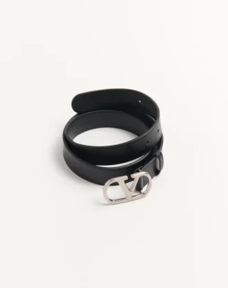 Vlogo Signature Gürtel aus glänzendem Kalbsleder 30 mm