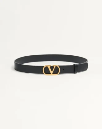 Vlogo Signature Gürtel aus glänzendem Kalbsleder 30 mm