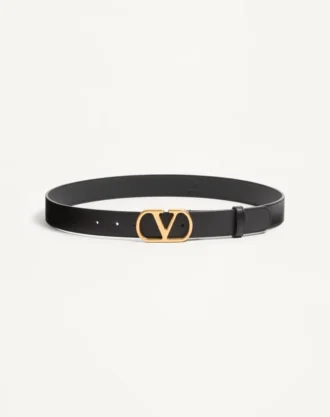 Vlogo Signature Gürtel aus glänzendem Kalbsleder 30 mm