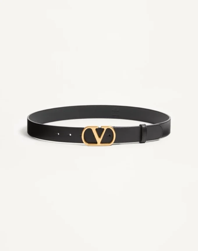 Vlogo Signature Gürtel aus glänzendem Kalbsleder 30 mm Vlogo Signature Gürtel aus glänzendem Kalbsleder 30 mm