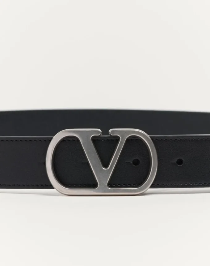 Vlogo Signature Gürtel aus glänzendem Kalbsleder 30 mm Vlogo Signature Gürtel aus glänzendem Kalbsleder 30 mm