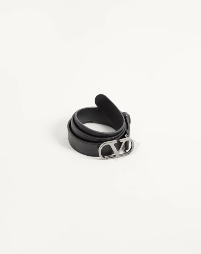 VLogo Signature Gürtel aus glänzendem Kalbsleder 30 mm VLogo Signature Gürtel aus glänzendem Kalbsleder 30 mm