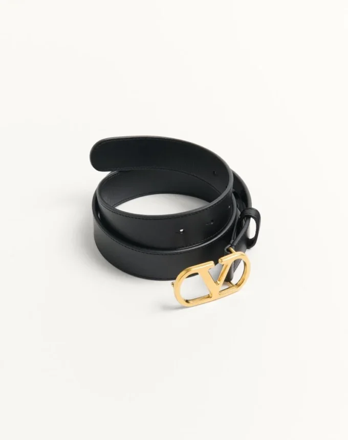 Vlogo Signature Gürtel aus glänzendem Kalbsleder 30 mm Vlogo Signature Gürtel aus glänzendem Kalbsleder 30 mm