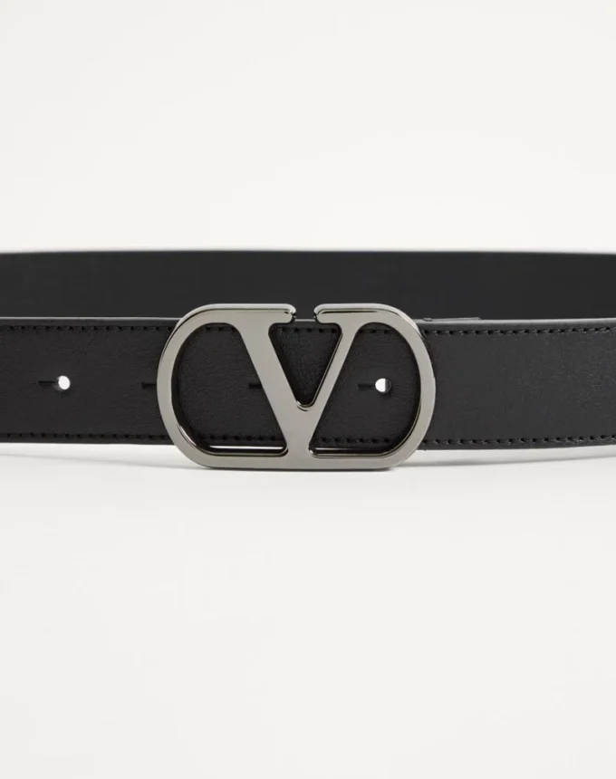 VLogo Signature Gürtel aus glänzendem Kalbsleder 30 mm VLogo Signature Gürtel aus glänzendem Kalbsleder 30 mm