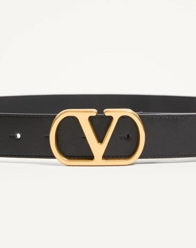 Vlogo Signature Gürtel aus glänzendem Kalbsleder 30 mm Vlogo Signature Gürtel aus glänzendem Kalbsleder 30 mm