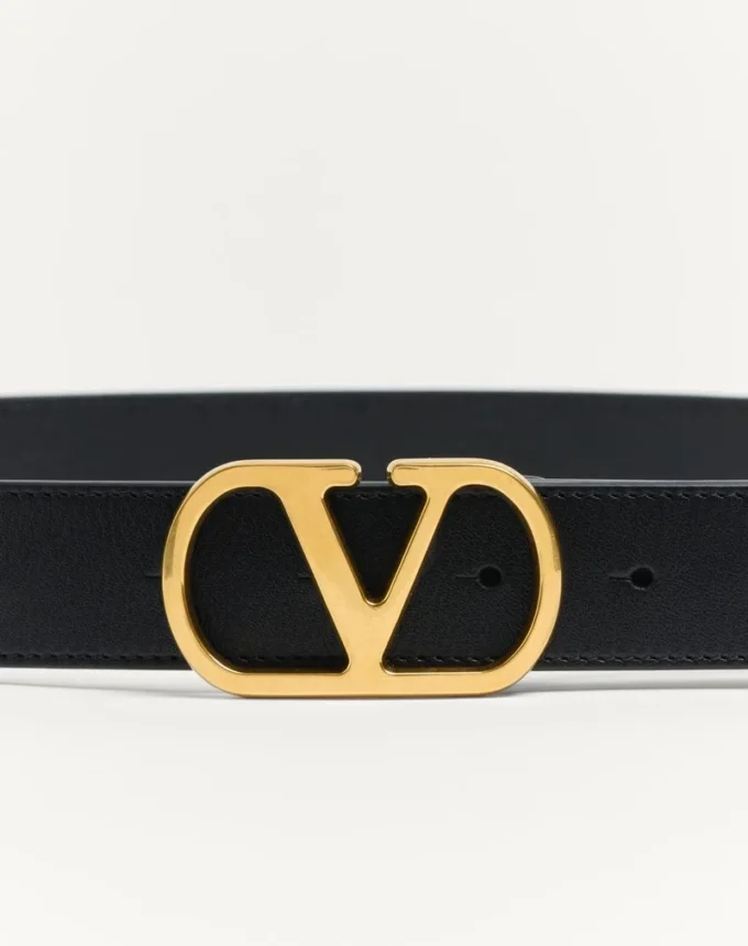 Vlogo Signature Gürtel aus glänzendem Kalbsleder 30 mm Vlogo Signature Gürtel aus glänzendem Kalbsleder 30 mm