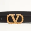 Vlogo Signature Gürtel aus glänzendem Kalbsleder mit Kristallen 30 mm Vlogo Signature Gürtel aus glänzendem Kalbsleder mit Kristallen 30 mm