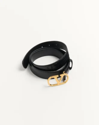 Vlogo Signature Gürtel aus Krokodilleder 30 mm