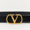 Vlogo Signature Gürtel aus Krokodilleder 30 mm