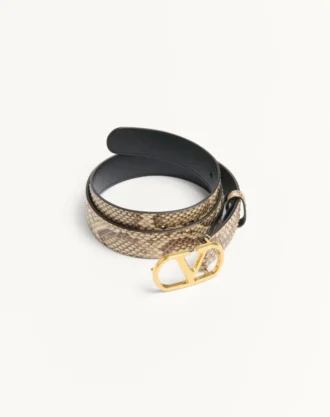 Vlogo Signature Gürtel aus Pythonleder 30 mm