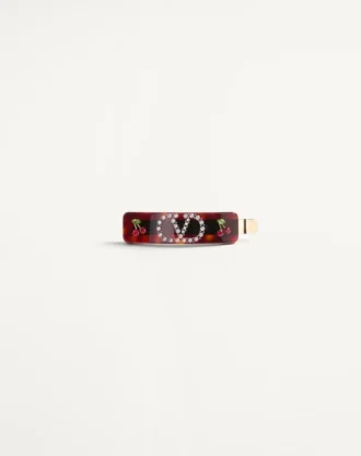 Vlogo Signature Haarspange aus Harz, Metall und Swarovski®-Kristallen