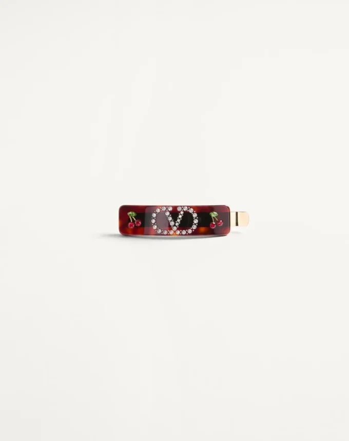 Vlogo Signature Haarspange aus Harz, Metall und Swarovski®-Kristallen Vlogo Signature Haarspange aus Harz, Metall und Swarovski®-Kristallen
