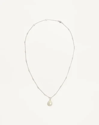 Vlogo Signature Halskette aus Metall, Perle und Swarovski® Kristallen Vlogo Signature Halskette aus Metall, Perle und Swarovski® Kristallen