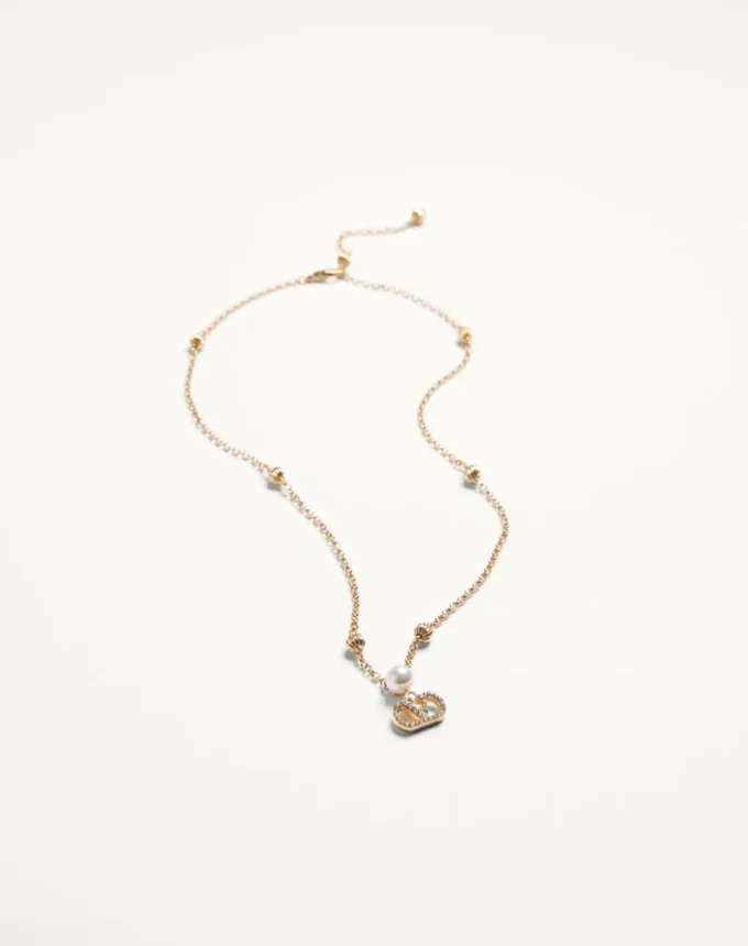 VLogo Signature Halskette aus Metall, Perlen und Swarovski®-Kristallen VLogo Signature Halskette aus Metall, Perlen und Swarovski®-Kristallen