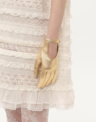 Vlogo Signature Handschuhe aus laminiertem Nappaleder