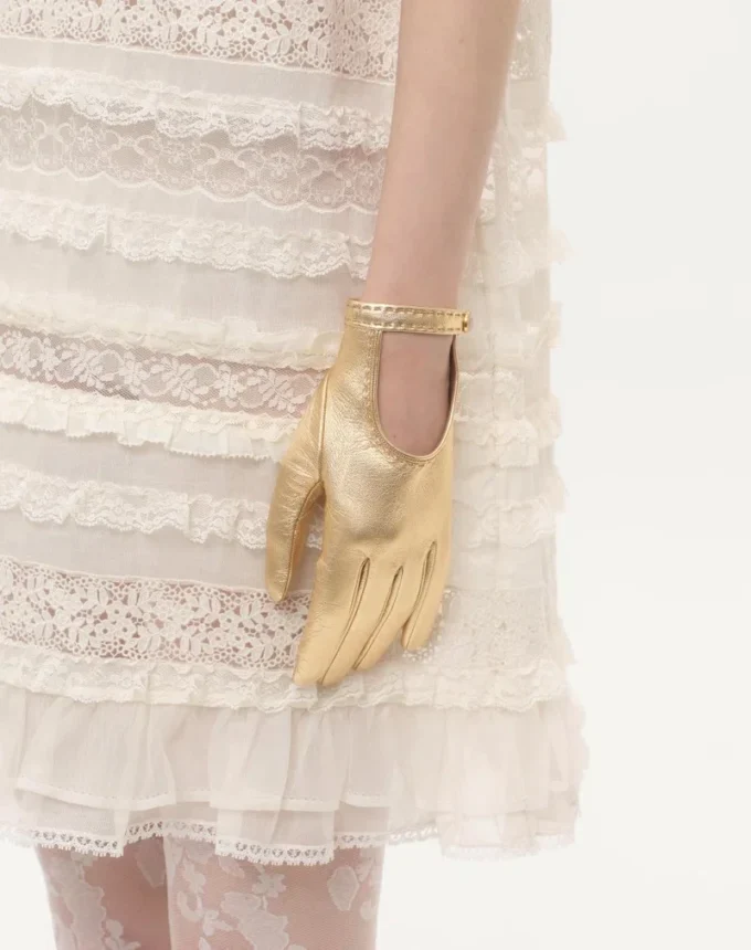Vlogo Signature Handschuhe aus laminiertem Nappaleder Vlogo Signature Handschuhe aus laminiertem Nappaleder