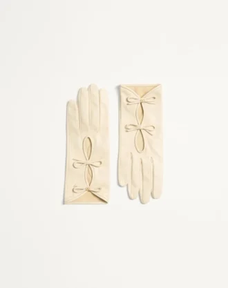VLogo Signature Handschuhe aus Nappaleder mit Schleifen