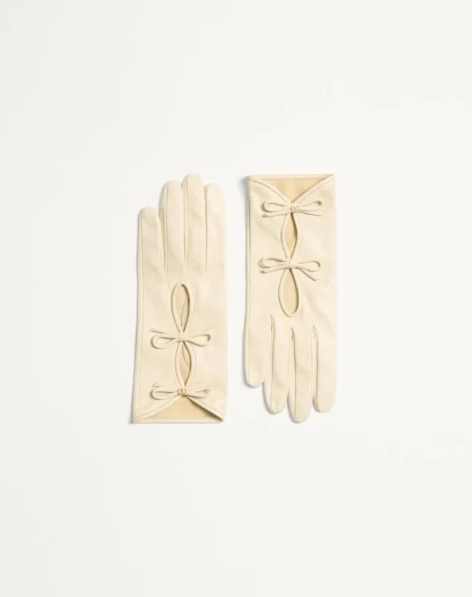 VLogo Signature Handschuhe aus Nappaleder mit Schleifen