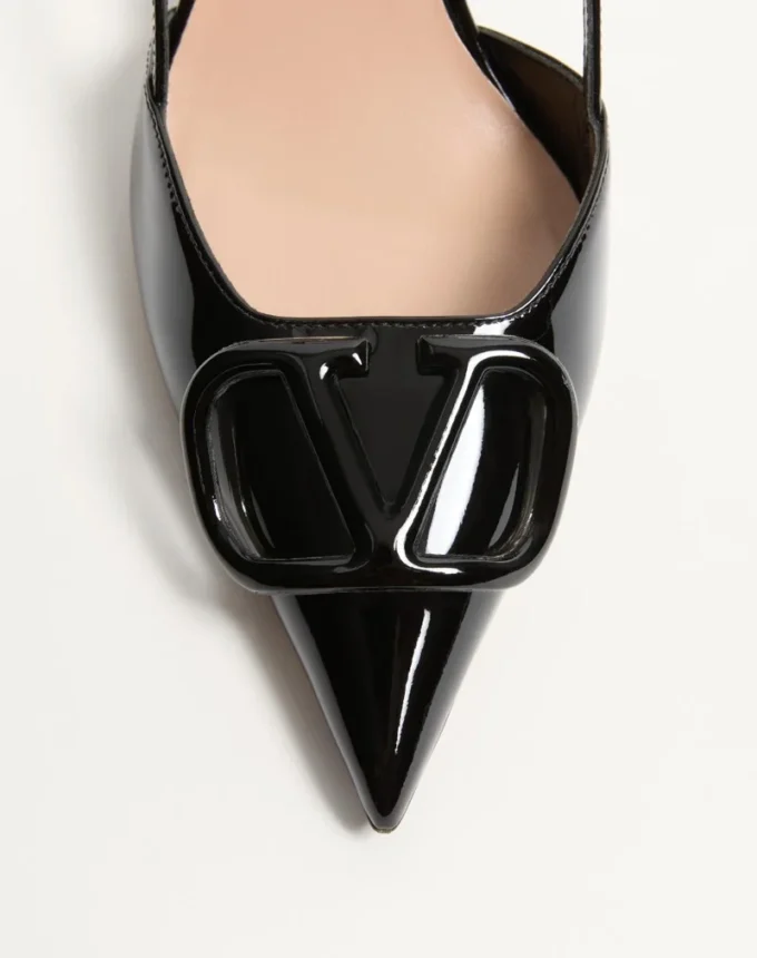 VLogo Signature Lackleder-Slingback-Pumps 80 mm