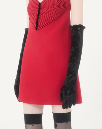 VLogo Signature Lange Chenille-Handschuhe VLogo Signature Lange Chenille-Handschuhe