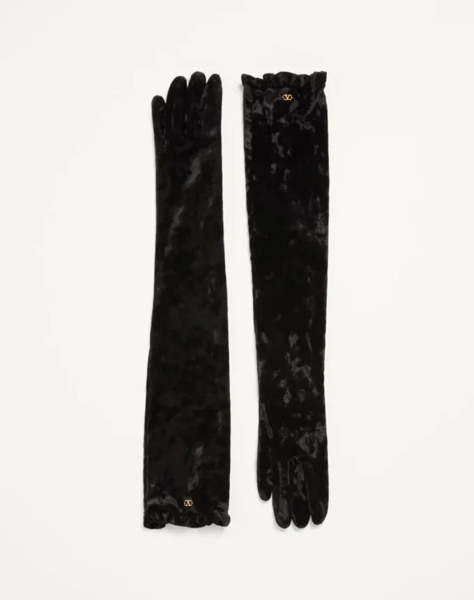 VLogo Signature Lange Chenille-Handschuhe