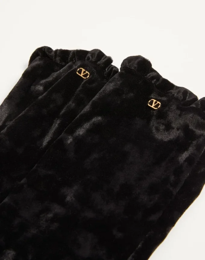 VLogo Signature Lange Chenille-Handschuhe
