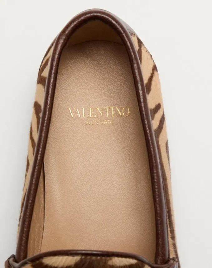 Vlogo Signature Loafer aus Kalbsleder mit Pony-Effekt, 20 mm