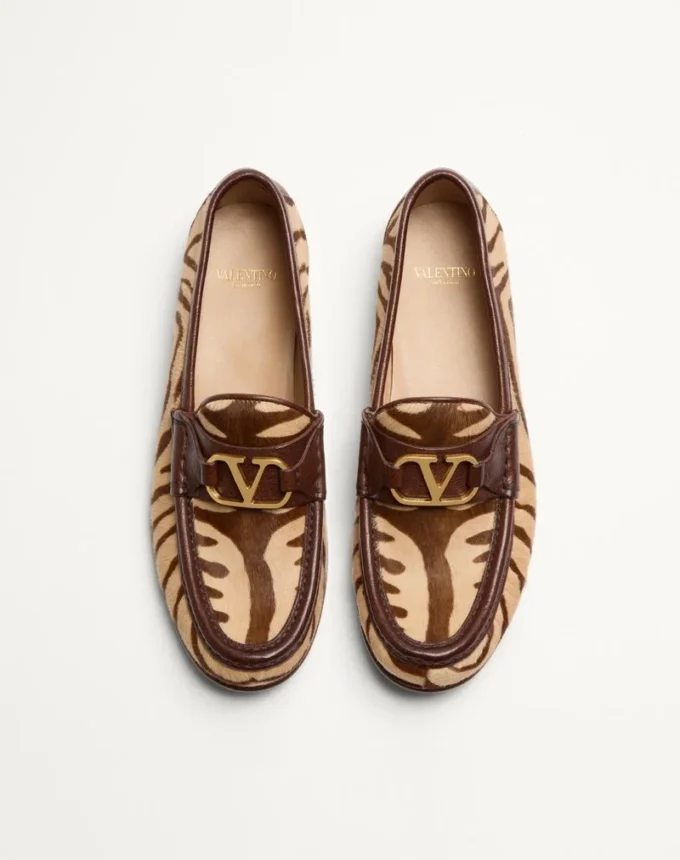 Vlogo Signature Loafer aus Kalbsleder mit Pony-Effekt, 20 mm