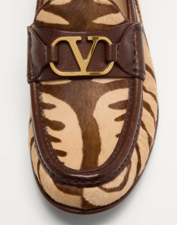 Vlogo Signature Loafer aus Kalbsleder mit Pony-Effekt, 20 mm